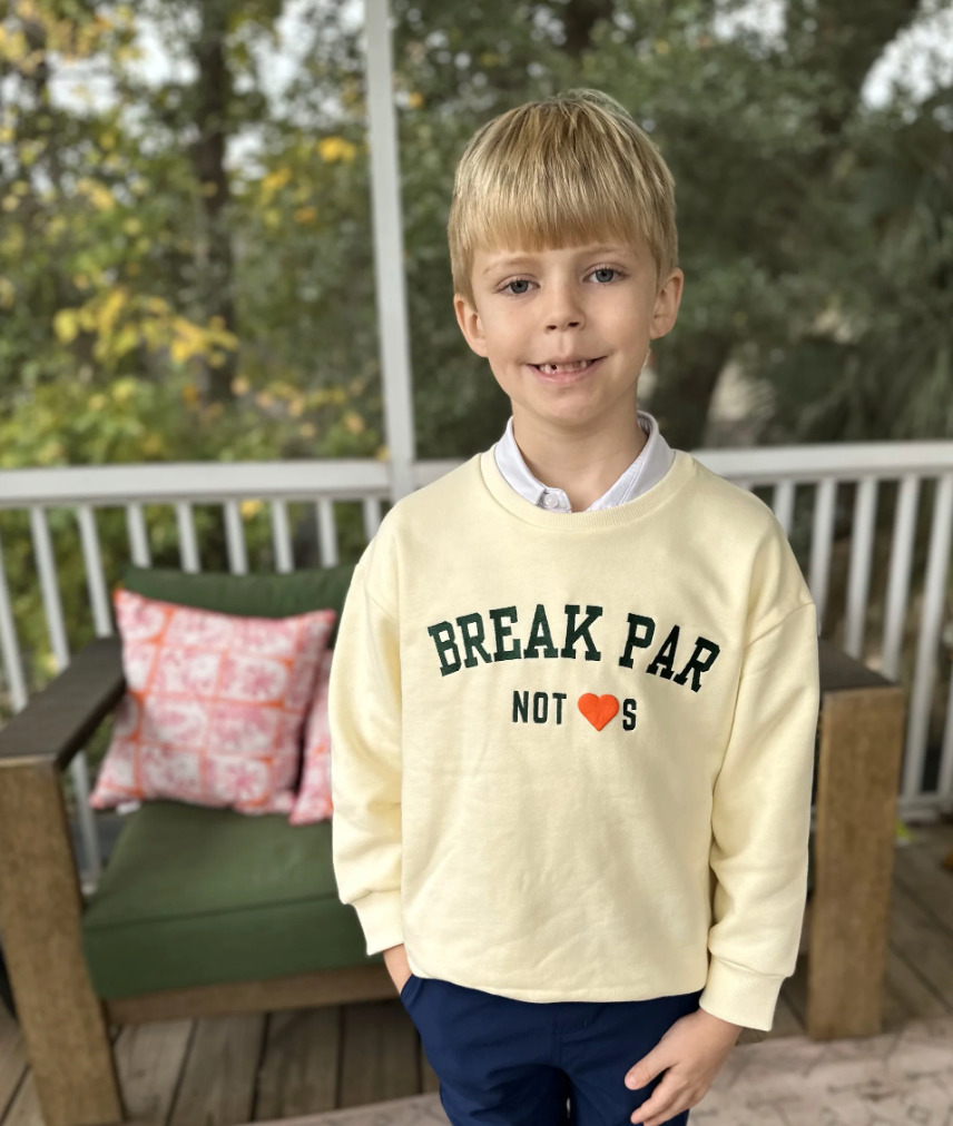 Break Par Not Hearts Youth Sweatshirt
